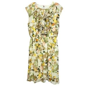 Emma & Michele Vibrant Yellow and Green Casual Dress